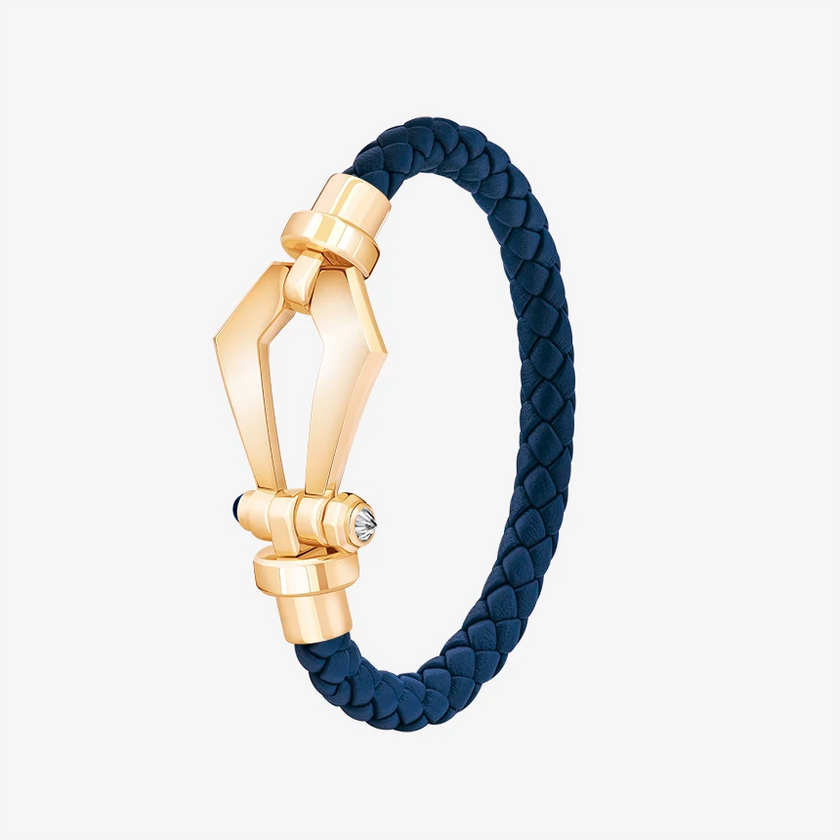 Alaghband Kite Bracelet for Men with Blue Sapphire Pin, Large