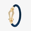 Alaghband Kite Bracelet for Men with Pavé Diamonds and Blue Sapphire Pin, Large