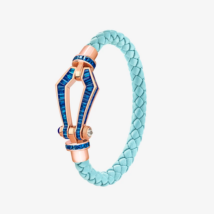 Alaghband Kite Bracelet for Men with Blue Sapphires, Large