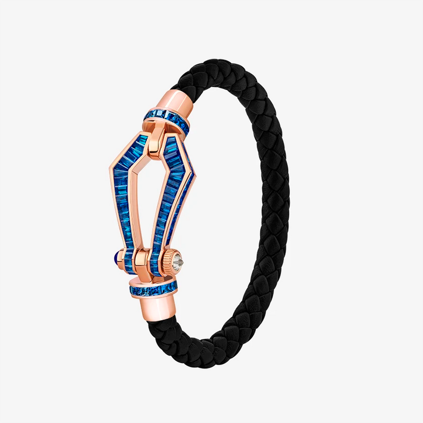 Alaghband Kite Bracelet for Men with Blue Sapphires, Large