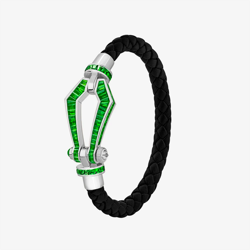 Alaghband Kite Bracelet for Men with Garnets, Large