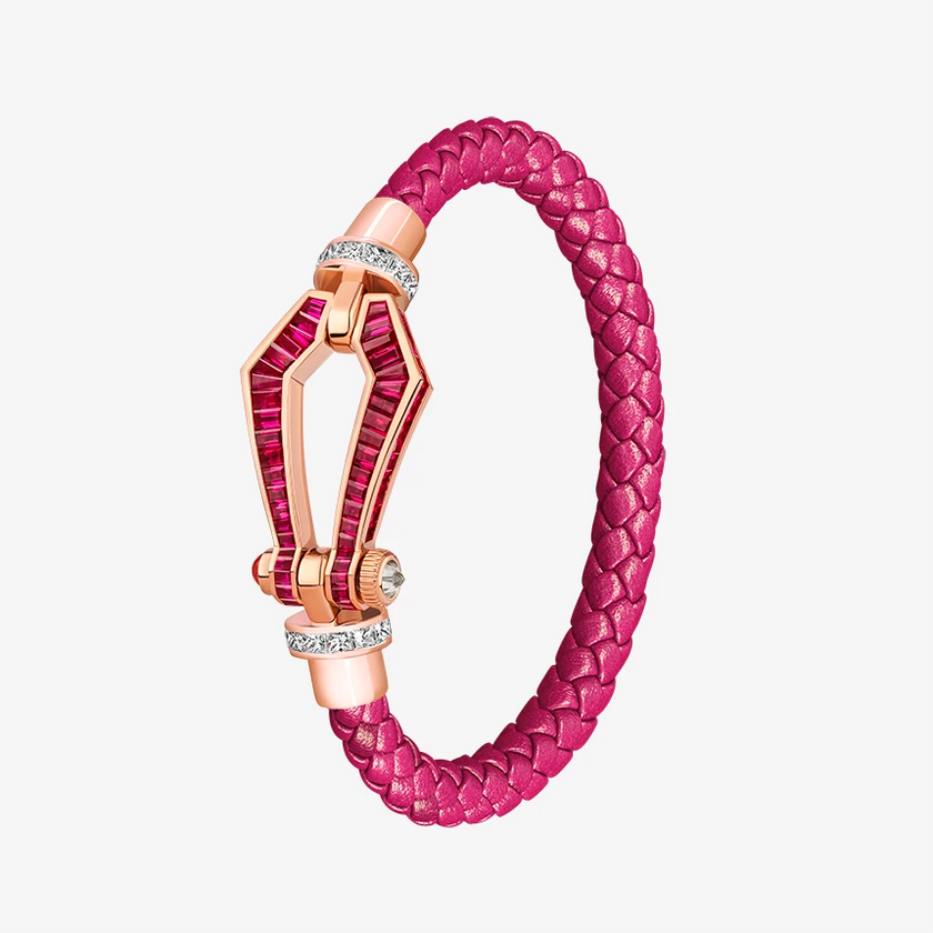 Alaghband Kite Bracelet with Rubies and Diamonds, Large