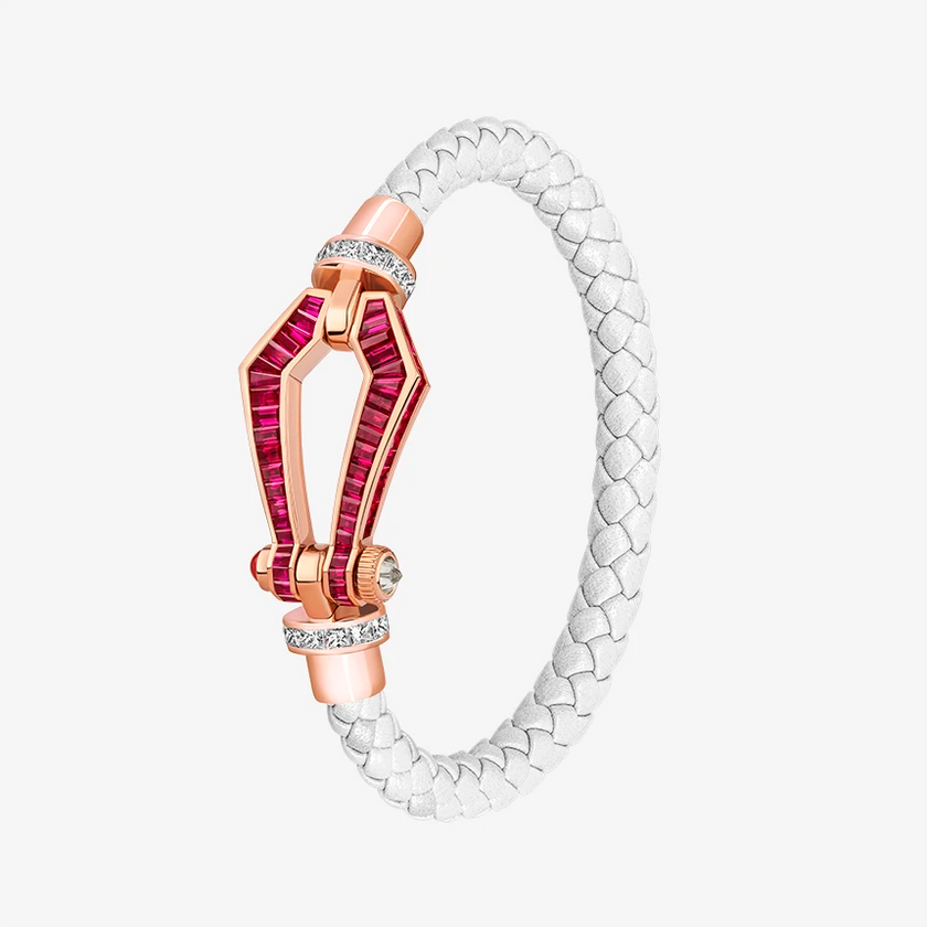 Alaghband Kite Bracelet with Rubies and Diamonds, Large