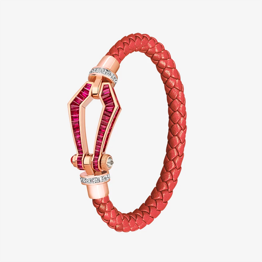 Alaghband Kite Bracelet with Rubies and Diamonds, Large
