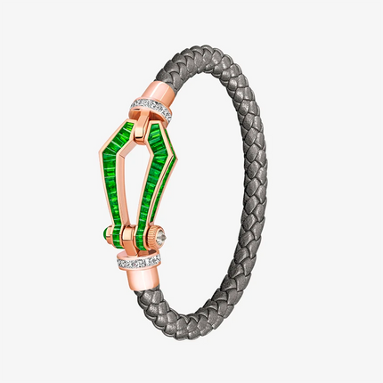 Alaghband Kite Bracelet for Men with Garnets and Diamonds, Large