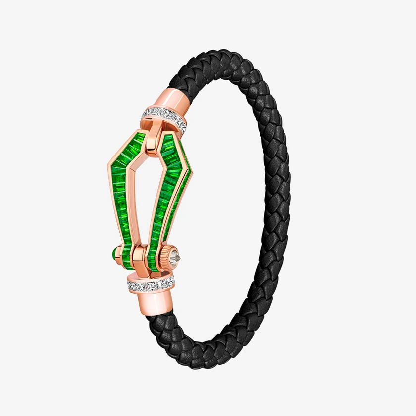 Alaghband Kite Bracelet for Men with Garnets and Diamonds, Large