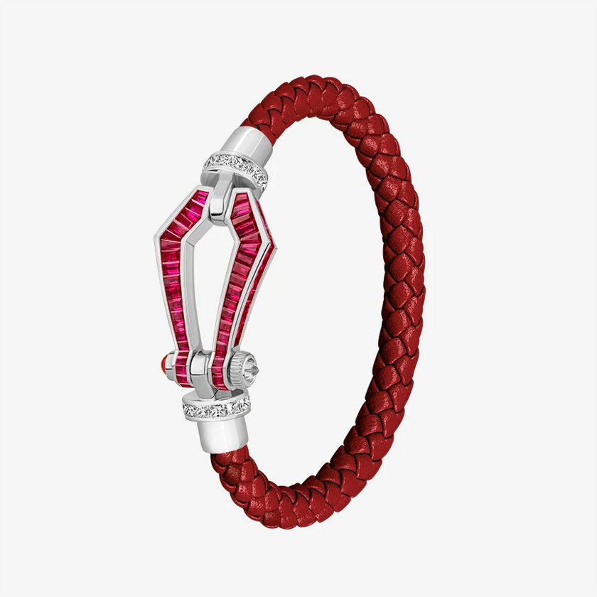 Alaghband Kite Bracelet with Rubies and Diamonds, Large