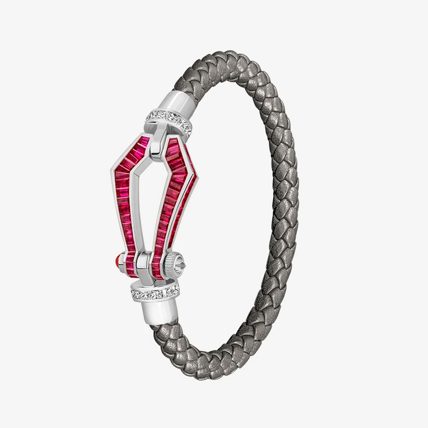 Alaghband Kite Bracelet with Rubies and Diamonds, Large