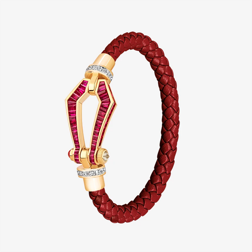 Alaghband Kite Bracelet with Rubies and Diamonds, Large