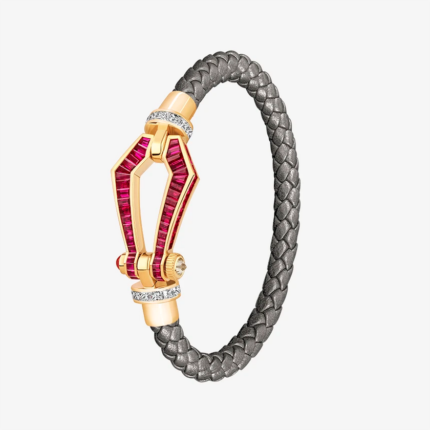 Alaghband Kite Bracelet with Rubies and Diamonds, Large