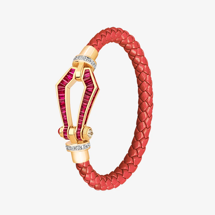 Alaghband Kite Bracelet with Rubies and Diamonds, Large