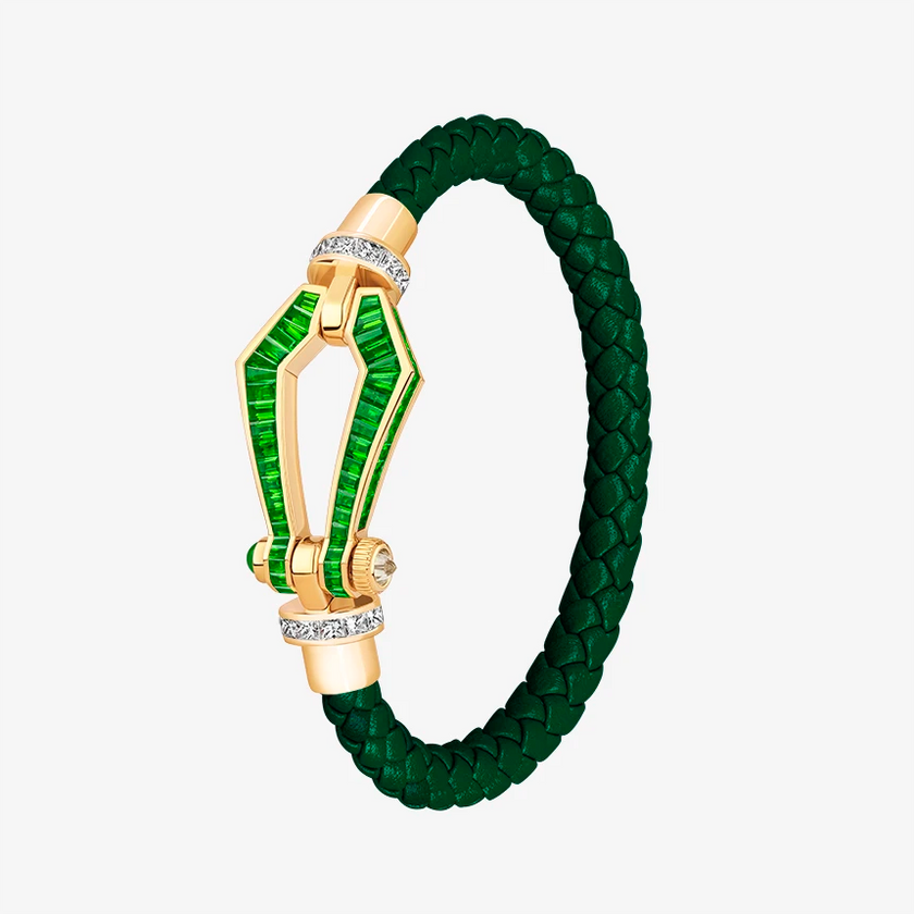 Alaghband Kite Bracelet for Men with Garnets and Diamonds, Large