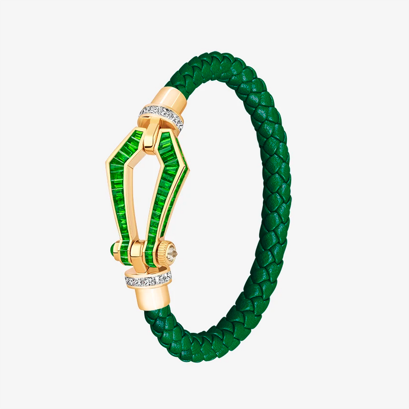 Alaghband Kite Bracelet for Men with Garnets and Diamonds, Large