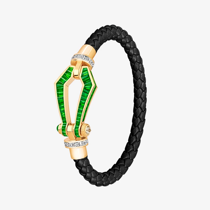 Alaghband Kite Bracelet for Men with Garnets and Diamonds, Large