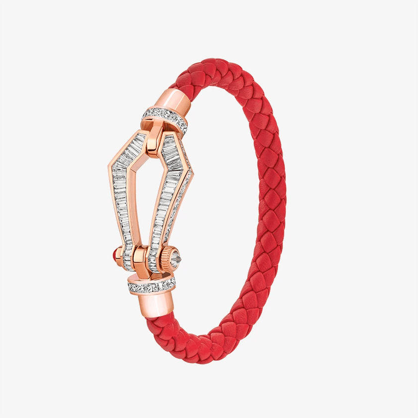 Alaghband Kite Bracelet with Baguette Cut Diamonds and Ruby Pin, Large - Alaghband Jewelry