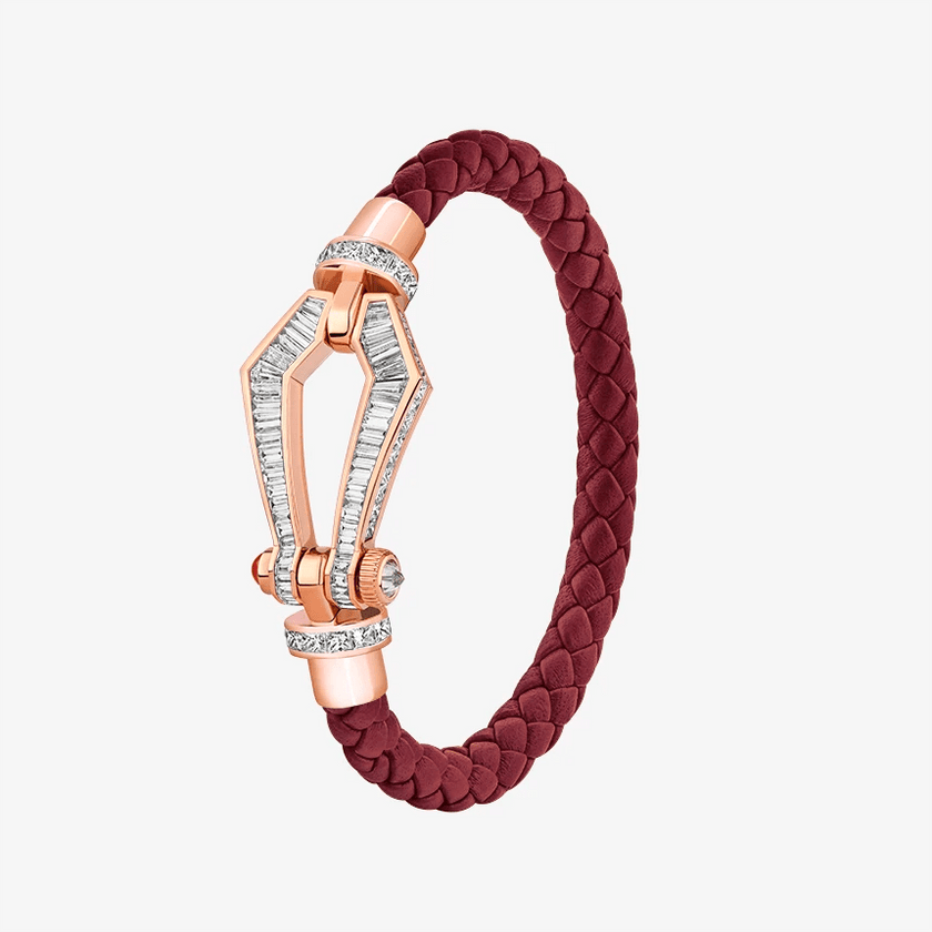 Alaghband Kite Bracelet with Baguette Cut Diamonds and Ruby Pin, Large - Alaghband Jewelry