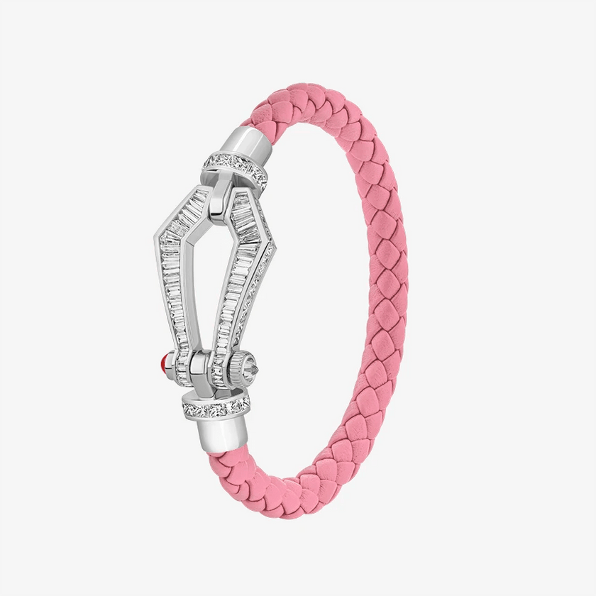 Alaghband Kite Bracelet with Baguette Cut Diamonds and Ruby Pin, Large - Alaghband Jewelry