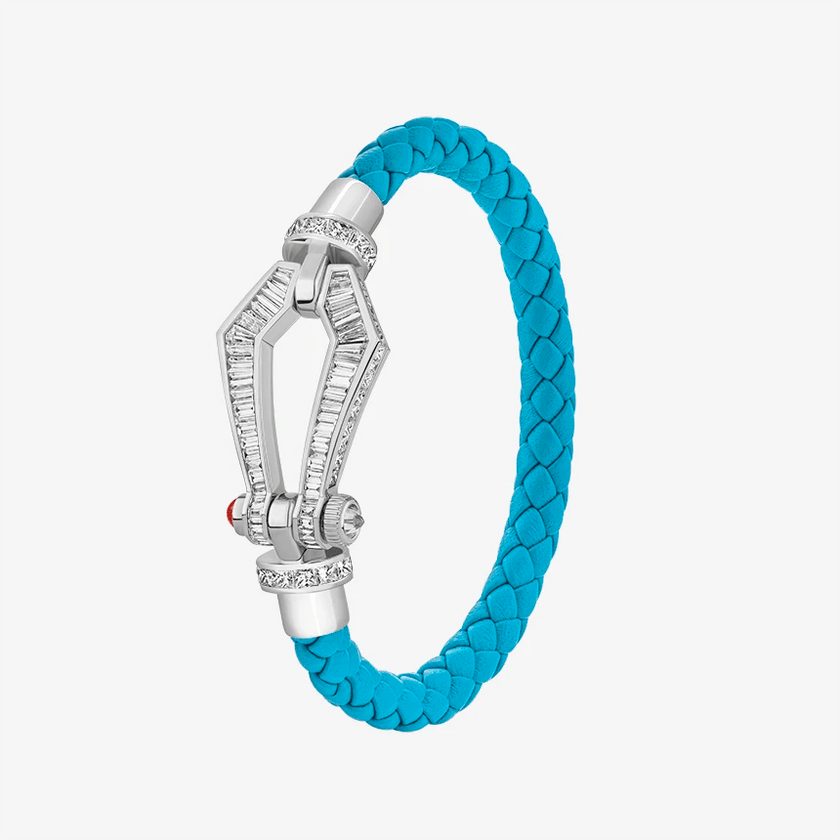 Alaghband Kite Bracelet with Baguette Cut Diamonds and Ruby Pin, Large - Alaghband Jewelry