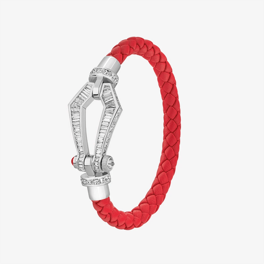 Alaghband Kite Bracelet with Baguette Cut Diamonds and Ruby Pin, Large - Alaghband Jewelry