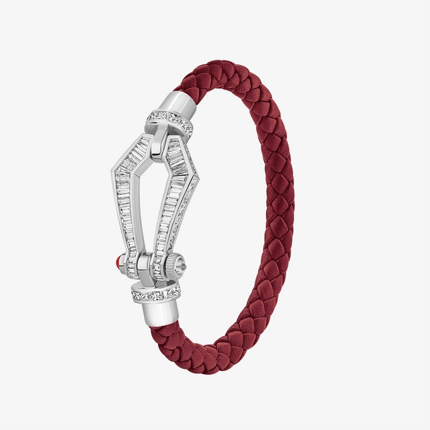 Alaghband Kite Bracelet with Baguette Cut Diamonds and Ruby Pin, Large - Alaghband Jewelry