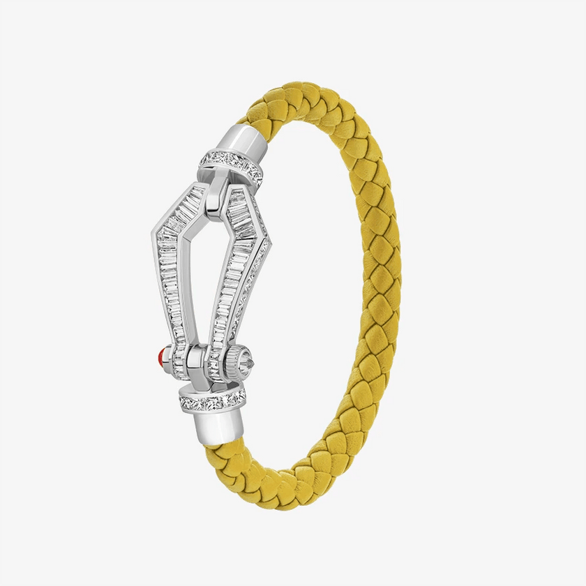 Alaghband Kite Bracelet with Baguette Cut Diamonds and Ruby Pin, Large - Alaghband Jewelry