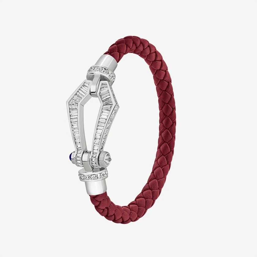 Alaghband Kite Bracelet with Baguette Cut Diamonds and Blue Sapphire Pin, Large - Alaghband Jewelry
