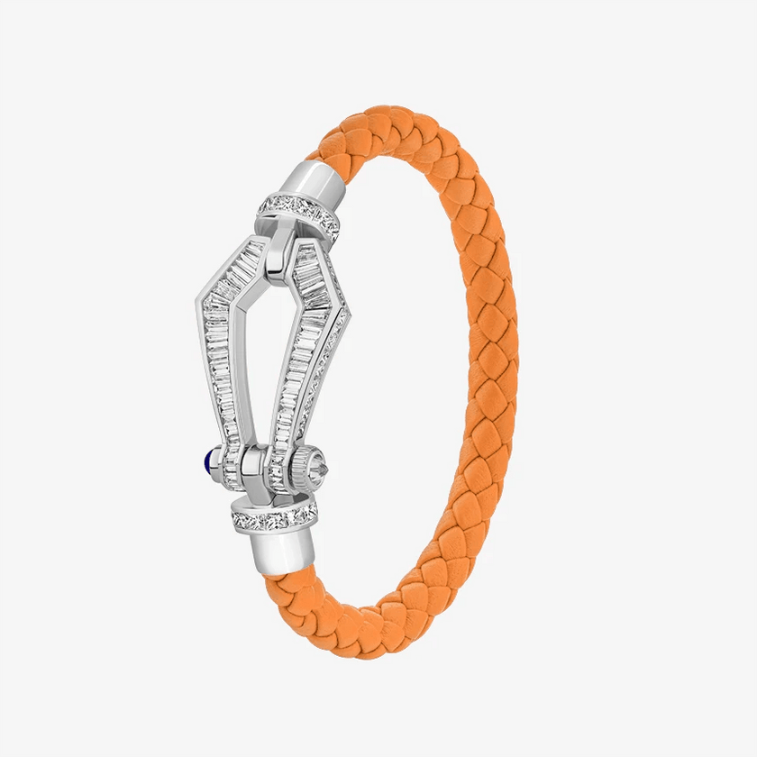 Alaghband Kite Bracelet with Baguette Cut Diamonds and Blue Sapphire Pin, Large - Alaghband Jewelry