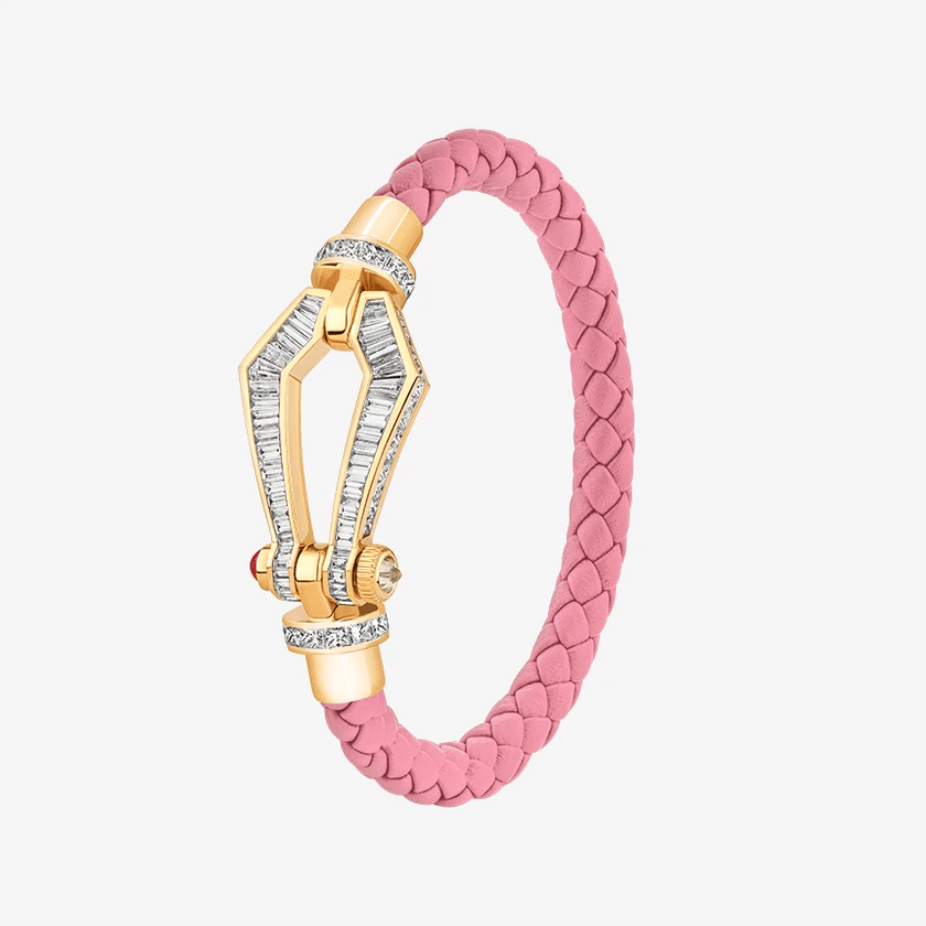 Alaghband Kite Bracelet with Baguette Cut Diamonds and Ruby Pin, Large - Alaghband Jewelry