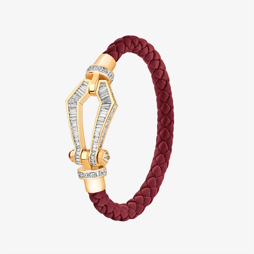 Alaghband Kite Bracelet with Baguette Cut Diamonds and Ruby Pin, Large - Alaghband Jewelry