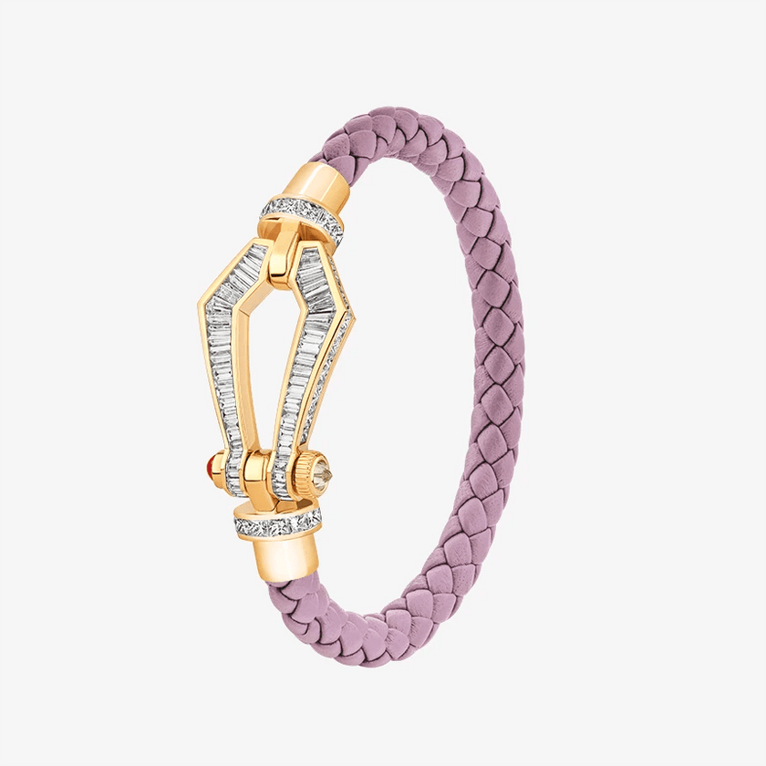 Alaghband Kite Bracelet with Baguette Cut Diamonds and Ruby Pin, Large - Alaghband Jewelry