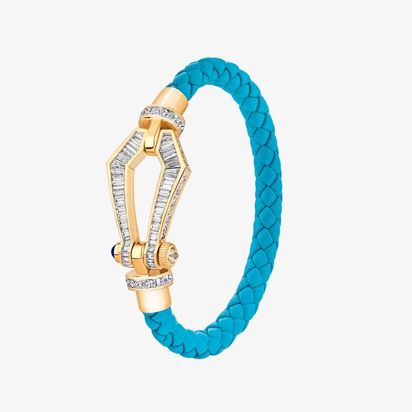 Alaghband Kite Bracelet with Baguette Cut Diamonds and Blue Sapphire Pin, Large - Alaghband Jewelry