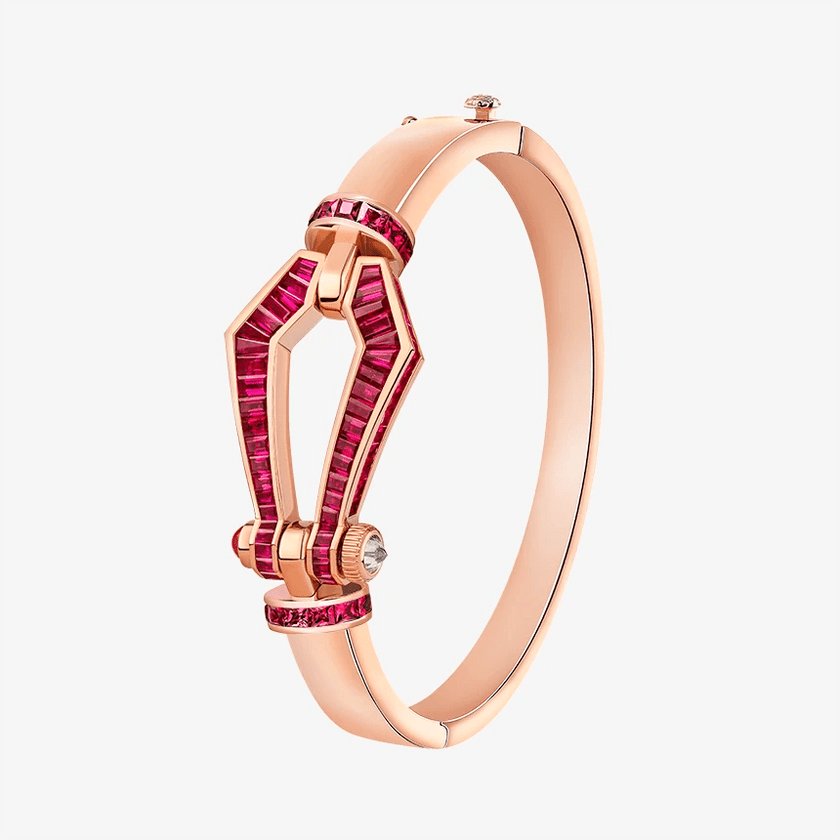 Alaghband Kite Bangle with Rubies, Large - Alaghband Jewelry