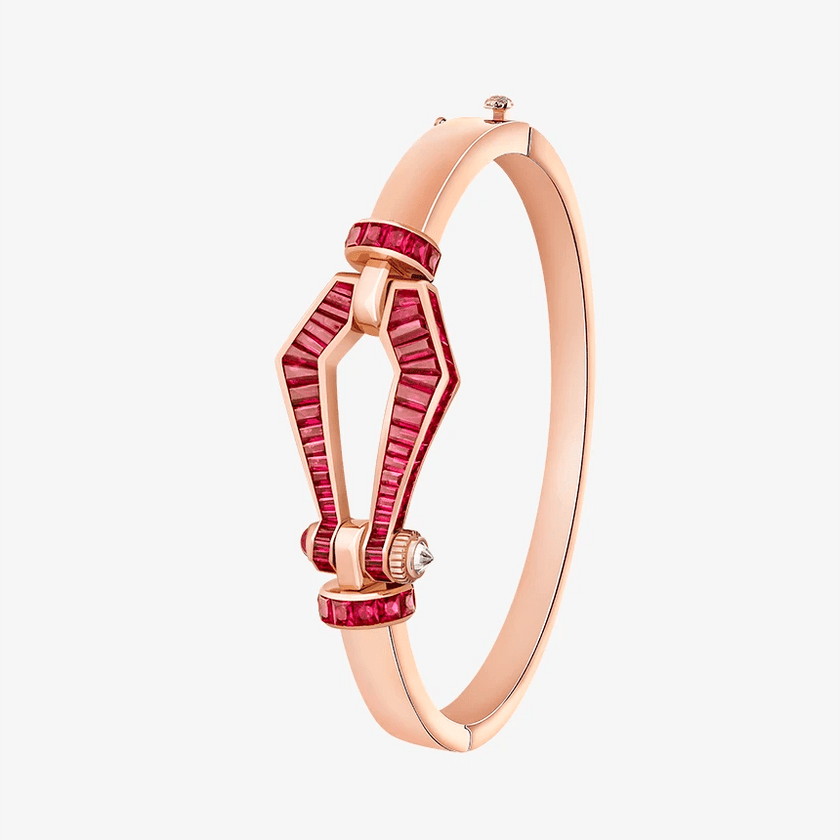Alaghband Kite Bangle with Rubies, Medium - Alaghband Jewelry
