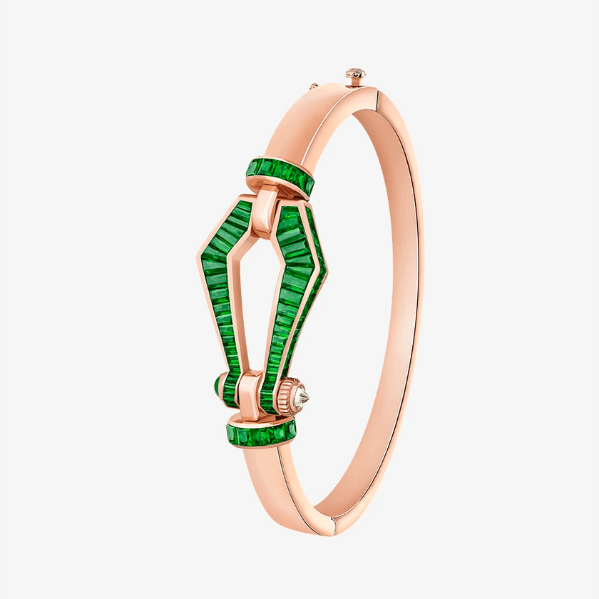 Alaghband Kite Bangle with Garnets, Medium - Alaghband Jewelry