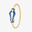 Alaghband Kite Twisted Bangle with Blue Sapphires, Medium