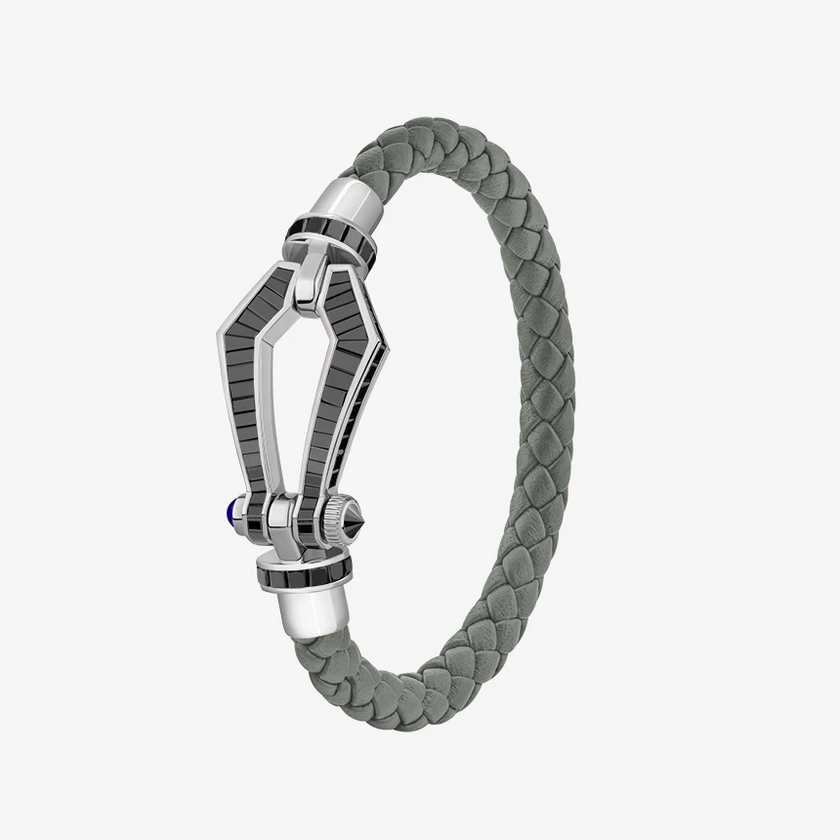 Alaghband Kite Nocturnal Bracelet for Men with Black Diamonds, Large