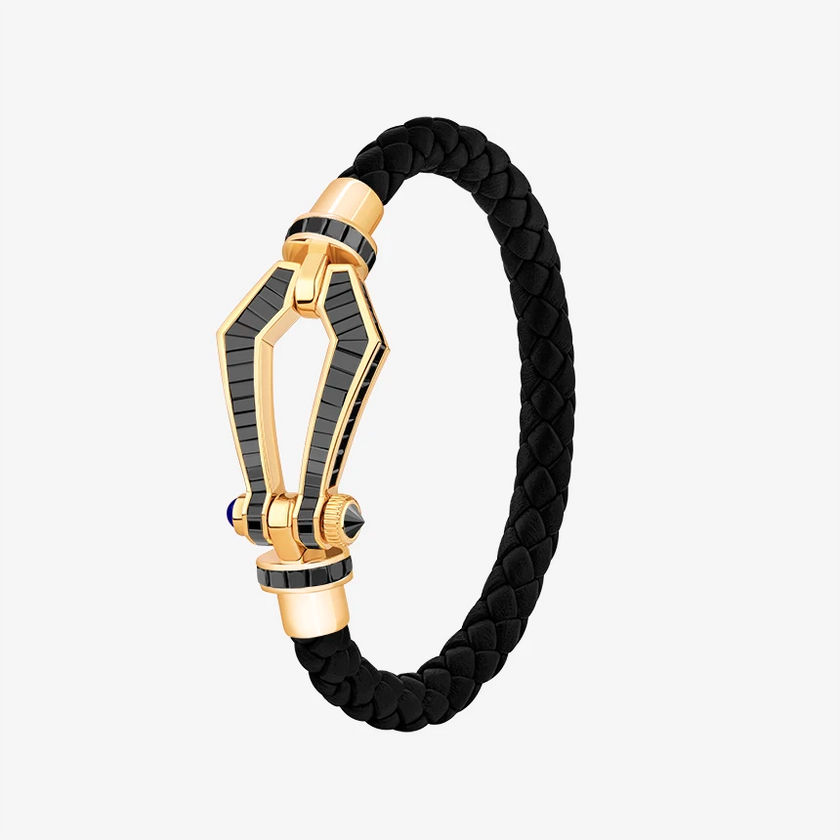 Alaghband Kite Nocturnal Bracelet for Men with Black Diamonds, Large