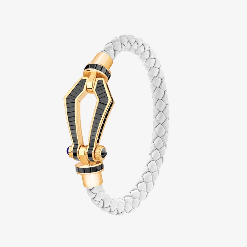 Alaghband Kite Nocturnal Bracelet for Men with Black Diamonds, Large