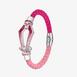 Alaghband Kite Bracelet with Pink Sapphire Gradient, Two - Toned Leather, Large - Alaghband Jewelry