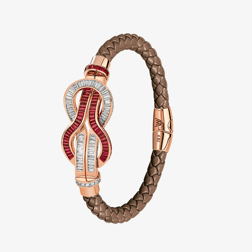 Alaghband Navy Bracelet with Rubies & Diamonds, Large - Alaghband Jewelry