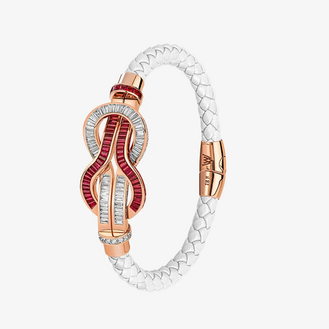 Alaghband Navy Bracelet with Rubies & Diamonds, Large