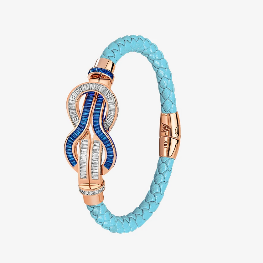 Alaghband Navy Bracelet with Blue Sapphires & Diamonds, Large