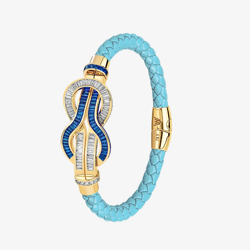 Alaghband Navy Bracelet with Blue Sapphires & Diamonds, Large