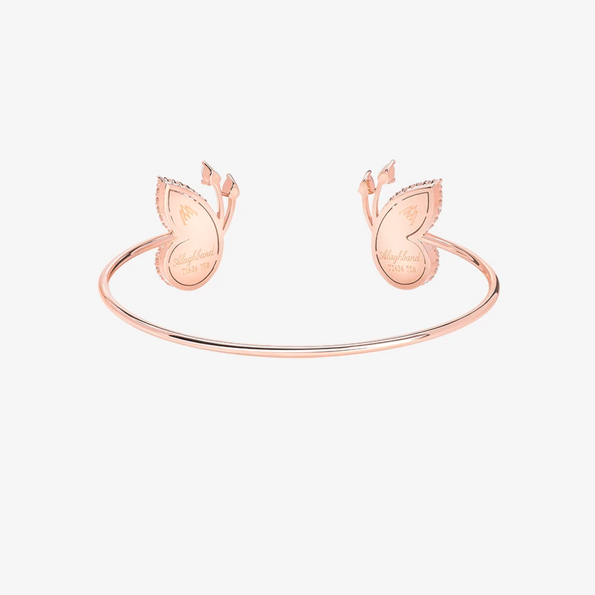 Alaghband Butterfly Open Bangle with Malachite