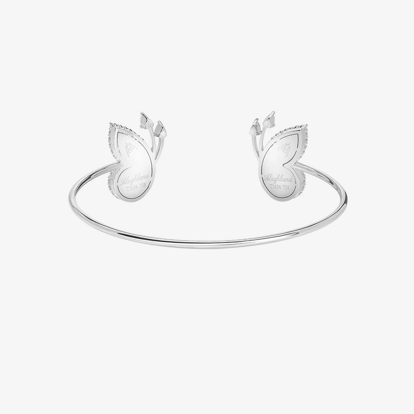 Alaghband Butterfly Open Bangle with Malachite