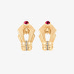 Alaghband Kite Cufflinks with Diamond Bezels and Ruby Pins