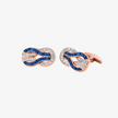 Alaghband Navy Cufflinks with Blue Sapphires & Diamonds