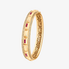 Alaghband Chocolate Layered Bangle with Rubies and Diamonds