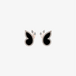 Alaghband Butterfly Stud Earrings with Onyx and Diamonds