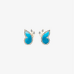 Alaghband Butterfly Stud Earrings with Turquoise and Diamonds